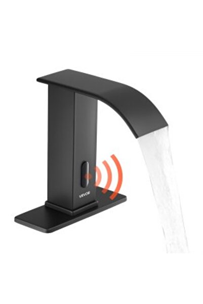 VEVOR Touchless Bathroom Sink Faucet, Motion Sensor, Matte Black