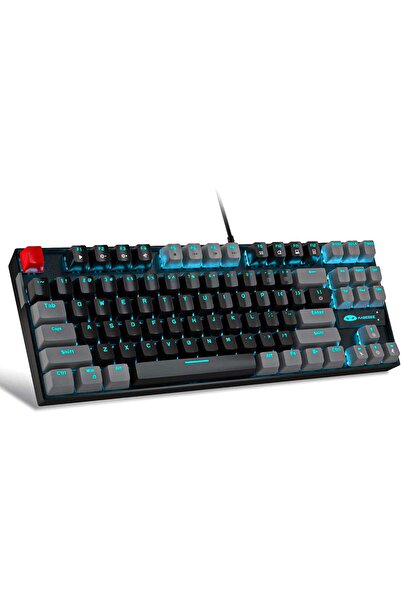 Timebox Tastatură mecanică de gaming, 75% iluminare neagră, comutator liniar ...