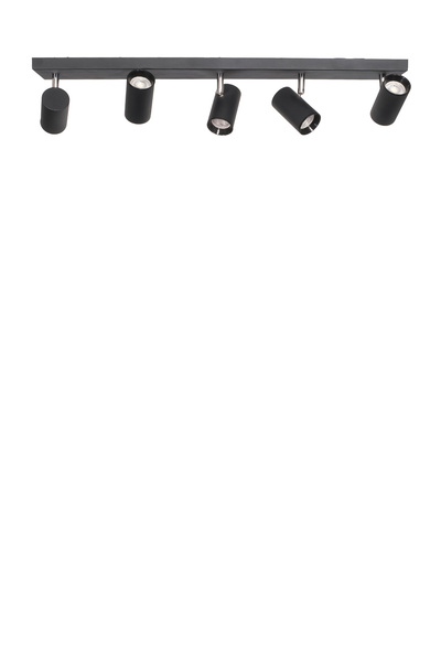 Fer Avize Spot Avize 360 Derece Dönebilen Modern Pratik Başlıklı Sıralı 5'li Siyah Avize (BEYAZ IŞIK)