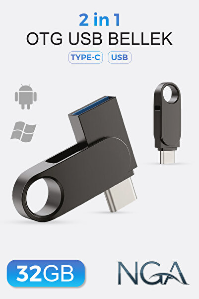 NGA 32GB Kapasiteli OTG Flash Bellek Type-C USB Bellek - Telefon PC Uyumlu