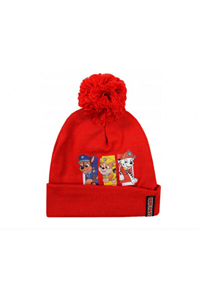 PAW PATROL Pom-Pom Hat, Red, 100% Acrylic