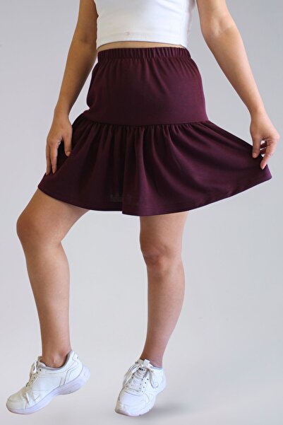 BNZ TEKSTİL Seasonal Women's Skirt - Ecrin Fabric Seasonal Mini Length Women's Short Skirt