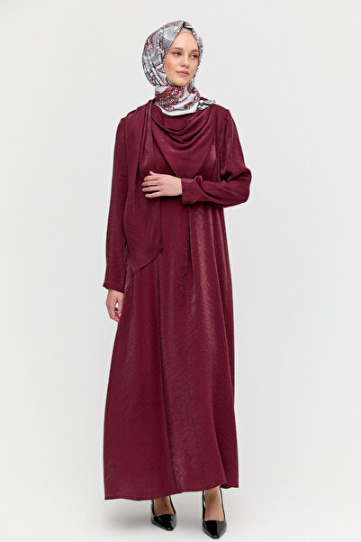 Setrms Fular Yakalı Jakarlı Elbise