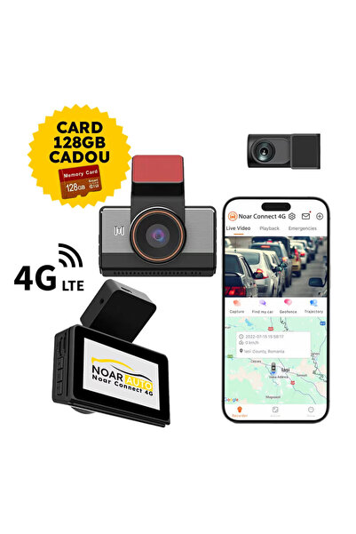 Noar Auto Noar Connect 4G Dash Camera (SIM) + 128GB Card Gift - Remote Monitoring