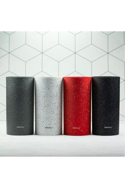 Kinghoff Round knife holder, 11x22cm, marbled red,