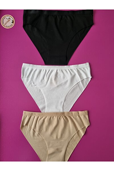 Demirsa Boutique Laser Cut Women's Bikini Panties 3 Pack