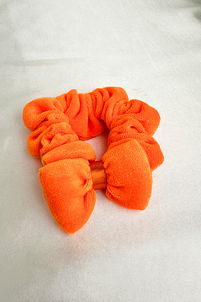 Modex Orange Color Bow Detail Towel Rubber Buckle