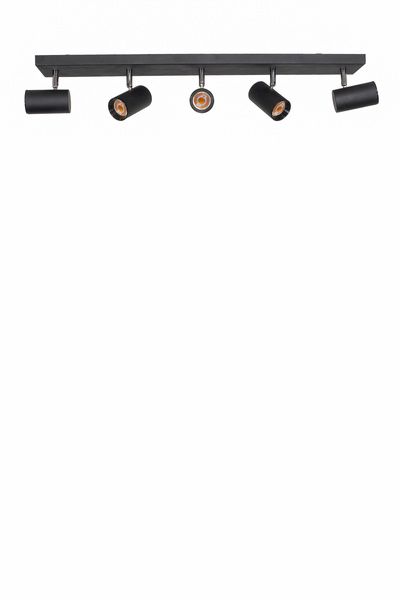 Fer Avize Spot Avize 360 Derece Dönebilen Modern Pratik Başlıklı Sıralı 5'li Siyah Avize (GÜN IŞIĞI)