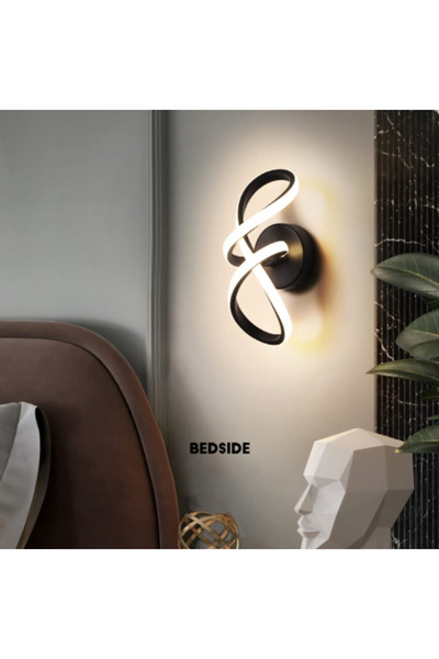 luminastar LED wall lamp, 40W, bow‑tie type black, warm/cool/neutral light