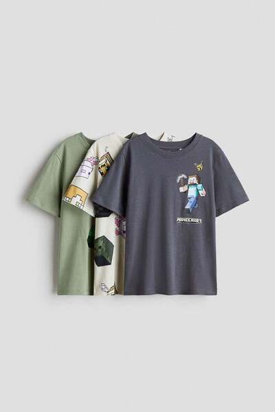 H&M 3-pack printed T-shirts