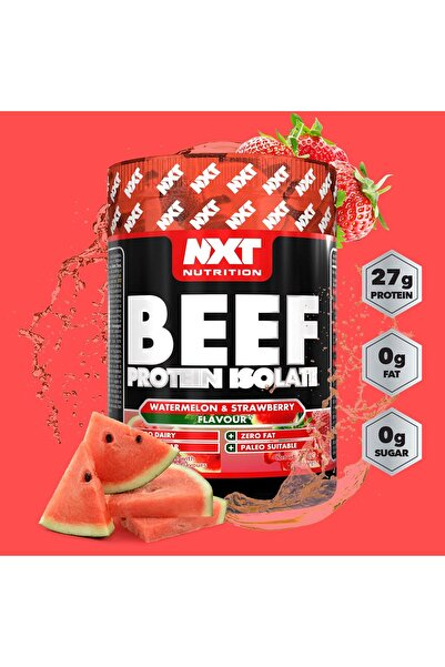 NXT Nutrition Beef Protein Isolate 540g - High Protein Powder - Strawberry & Watermelon