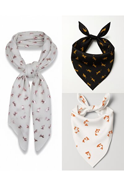 miremiran Fular bandana 70x70 ölçüler üçü bir arada tek ürün fiyatına balık a...