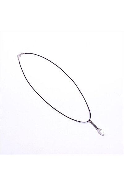 ZERO LAND Xmpdby Dagger Figured Vinlex Leather (120300) Necklace-Silver Color