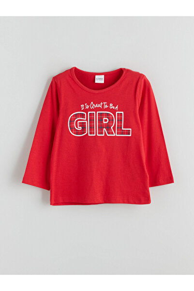 LC Waikiki Vizyon New Season Crew Neck Printed Girls' Pajama Set Mother-Daughter Combination