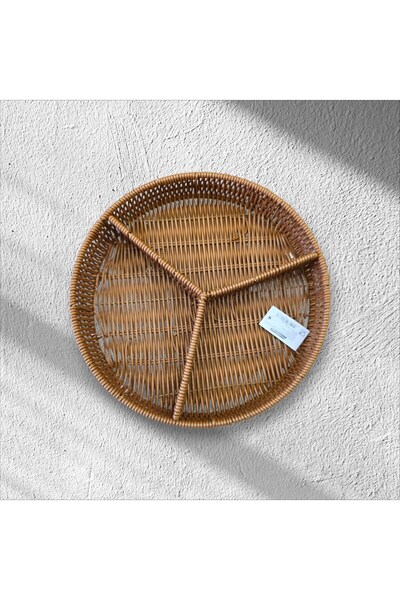 Reoona Triosepet Three-Compartment Natural Presentation Basket