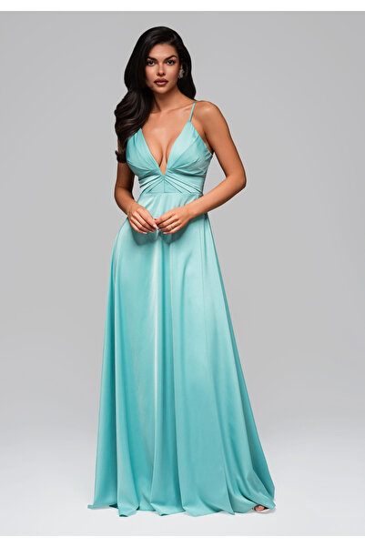 OMBRE Společenské šaty LA-OM-DLR177 - mint