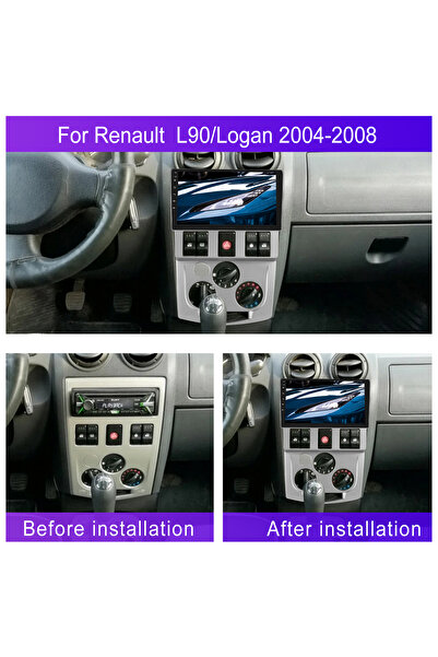 podofo Navigation Dacia Logan 2004-2008, Wireless Carplay & Android Auto, 2GB RAM, Rear View Camera as a gift