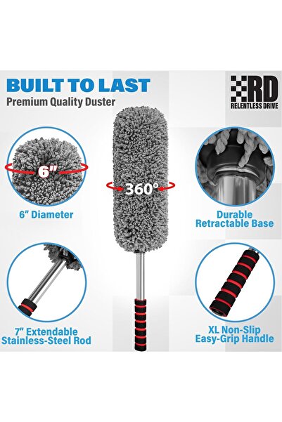 Generic Relentless Drive Ultimate Car Duster - Microfiber Multipurpose Duster with Extendable Handle
