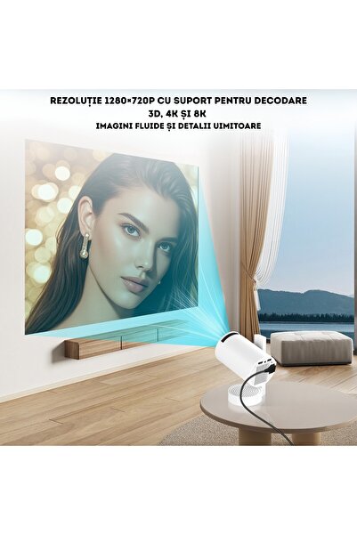 NITOPLAY Nitoplay® Z11 Smart Portable Projector, HD, Android 13, 7000 lumens, 180 ANSI, 4K/8K Decoding