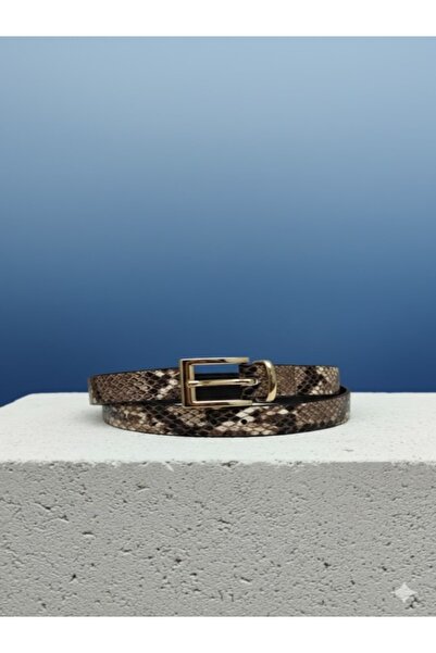 YAHYA KOSIF Sunni Leather Women's Belt - Snake Skin Pattern