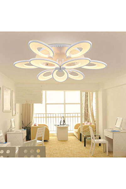 RFAN Candelabru LED, Model M003/6+3, cu telecomandă, 3 tipuri de lumină, 132W...