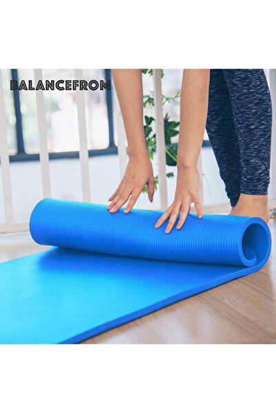Gerenic سجادة يوغا غير قابلة للانزلاق بسمك 10 مم مع حزام - سجادة تمارين للبيل...