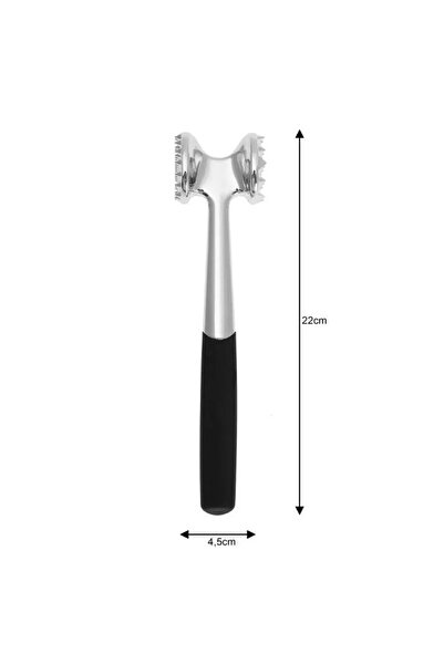 Kinghoff Stainless steel meat tenderizer, 3.5 x 4.5 x 22 cm,