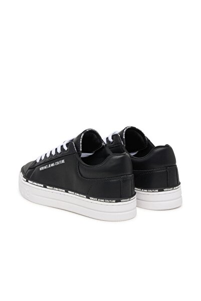 Versace Women's Fondo Court 88 Dis. 23 Summer Logo Striped Sneaker - Black