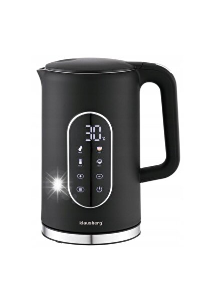 Klausberg Electric kettle, made of stainless steel, LED panel, black/silver, capacity 1.7 liters, 1
