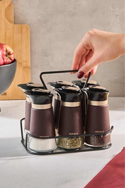Karaca New Latin 7 Piece Spice Set with Stand 100 ml