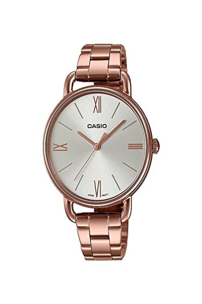 Casio Women's Enticer Rose Gold-Toned Analog Watch - LTP-E414R-7ADF (Rose-Gold)