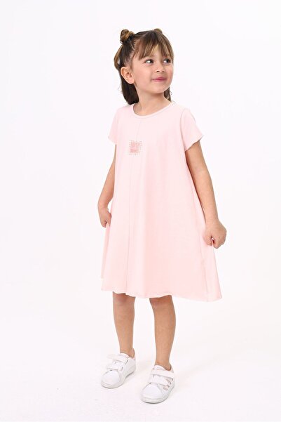 Toontoy Κοριτσίστικο φόρεμα με στάμπα, oversize, με λαιμόκοψη ποδηλάτου και κ...