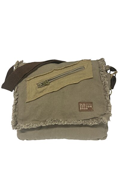 Old Cotton Vintage Casual Medium Size Unisex Daily Crossbody Postman Tablet Bag m 32 cm X 27 cm