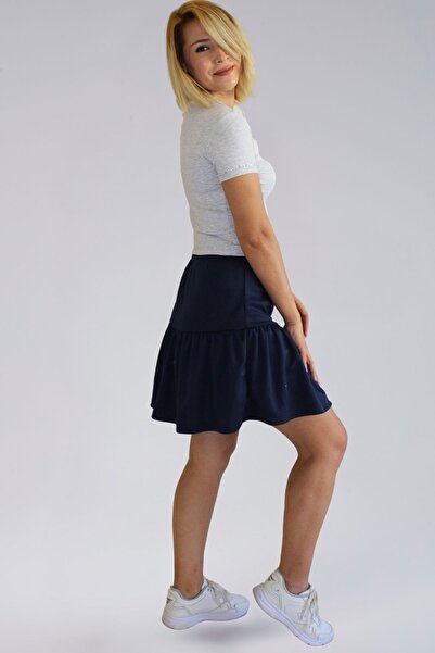 SHE BEST Seasonal Women's Skirt - Ecrin Fabric Mini Length Seasonal Women's Short Skirt