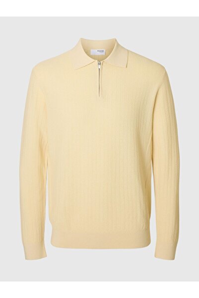 SELECTED Langarm-Poloshirt 100% Baumwoll