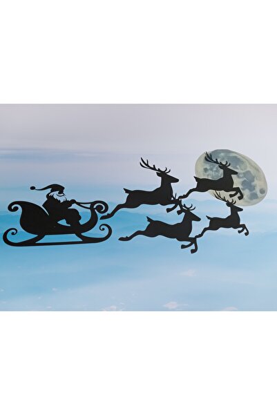 Armada 16 Parça Kendinden Yapışkanlı Yılbaşı Duvar Süsü – Uçan Noel Baba, Gey...