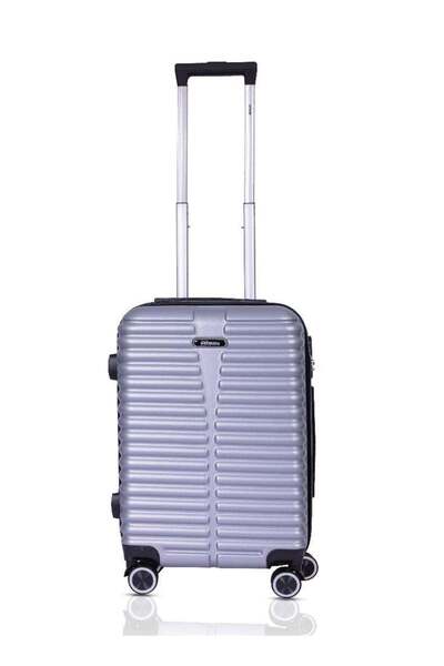 Mnuk Destiny Carry-on Luggage - 20 Inch, Silver