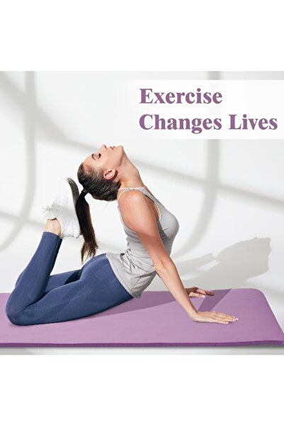 Gerenic سجادة يوغا غير قابلة للانزلاق بسمك 10 مم مع حزام - سجادة تمارين للبيل...