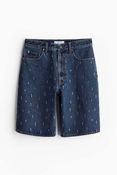 H&M Rhinestone-embellished denim shorts
