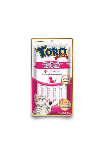 TORO لحم تونة أبيض زائد مع سرطان البحر (ليسين لدعم المناعة) 75 جرام (6 قطع في...