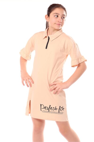 Toontoy Κοριτσίστικο φόρεμα με στάμπα, κανονική εφαρμογή, με φερμουάρ στο για...