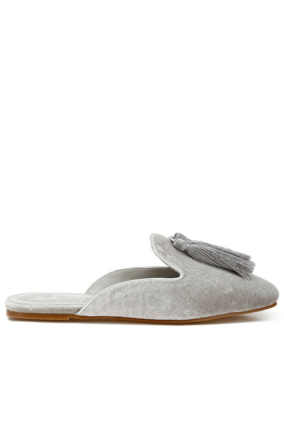 london Rag Women Tassel Detail Velvet Mules