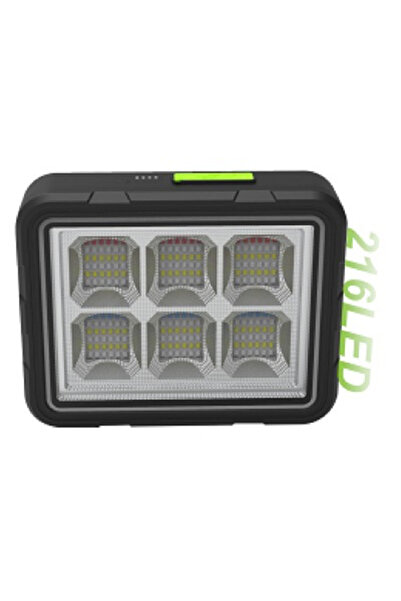 MİKİ Proiector 216 LED Solar cu Baterie GD-2207A 4 Moduri de Iluminare 150W