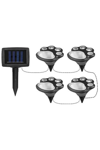 BASE Set 4 Lampi solare led tip labuta de caine cu infigere in gazon