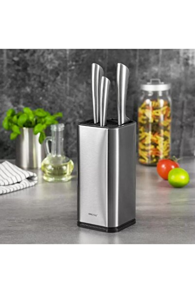 Kinghoff Square knife holder, made of stainless steel,