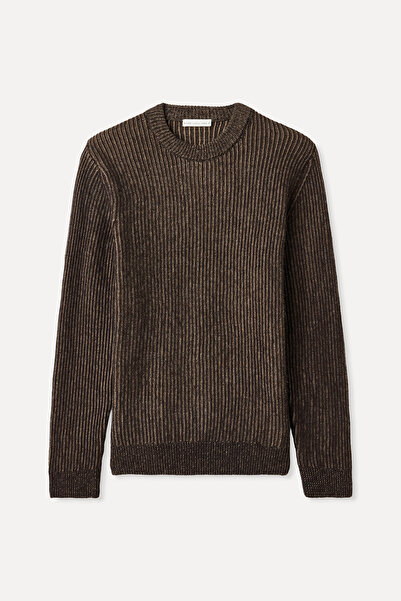 Mudo Striped Circular Neck Wool Sweater