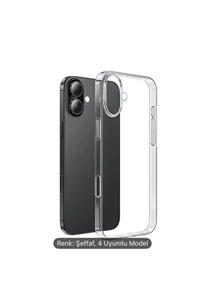 Noppax İphone 16 uyumlu sert sararmaz pc mika arka kılıf telefon kılıfı