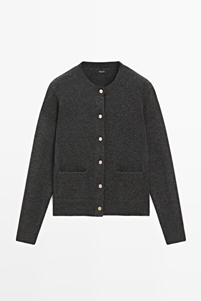 Massimo Dutti Dore düğmeli triko hırka