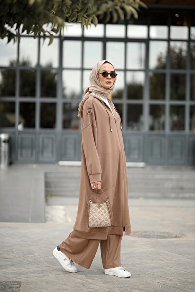 NS Moda Hijab Epaulet Suit Mink