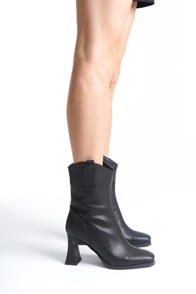 Oskar Kadın Diz Altı Topuklu Şık Çizme Kalıp rahatlığıyla Gün Boyu Konfor